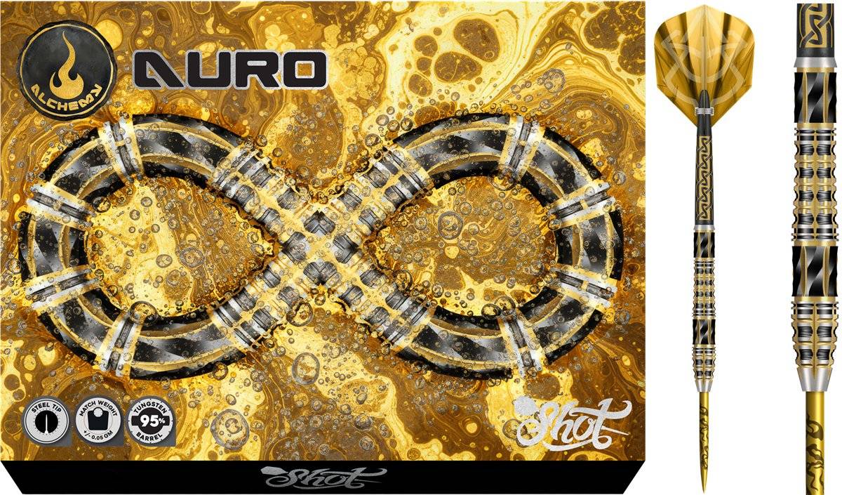 Shot! Alchemy Auro 90% Steeldart 23/24/25 Gramm Steeldarts