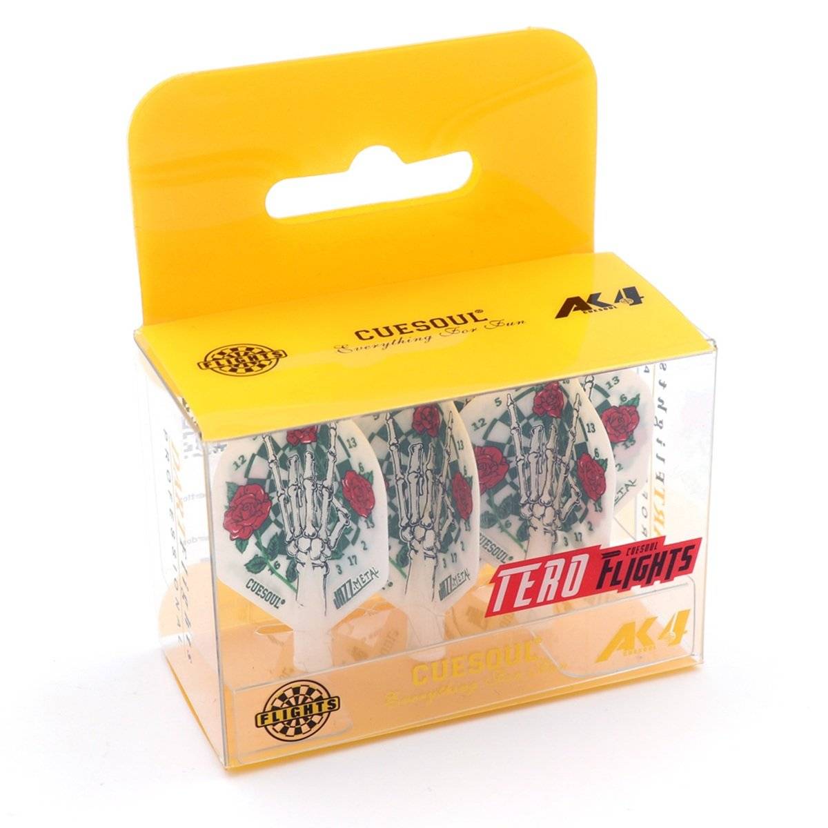Cuesoul TERO AK4 Dart Flight Rose Weiß Standard Flights