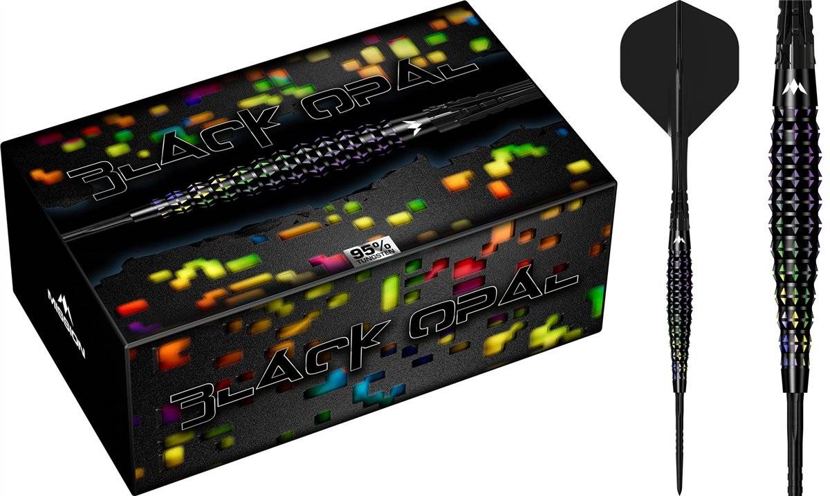 Mission Black Opal Black & Coral PVD 95% Steeldarts 22/24/26 Gramm Steeldarts