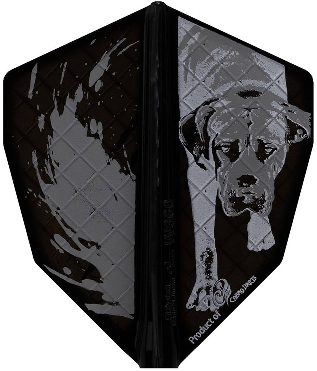 Cosmo Darts Fit Flights Lukasz Waclawski Black Pro S-5 Flights