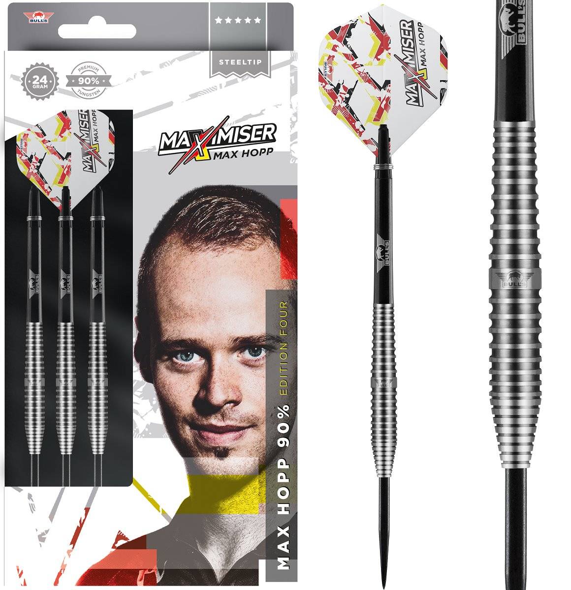 Bull's Max Hopp 90% Edition 4 22/23/24 Gramm Steeldarts Steeldarts