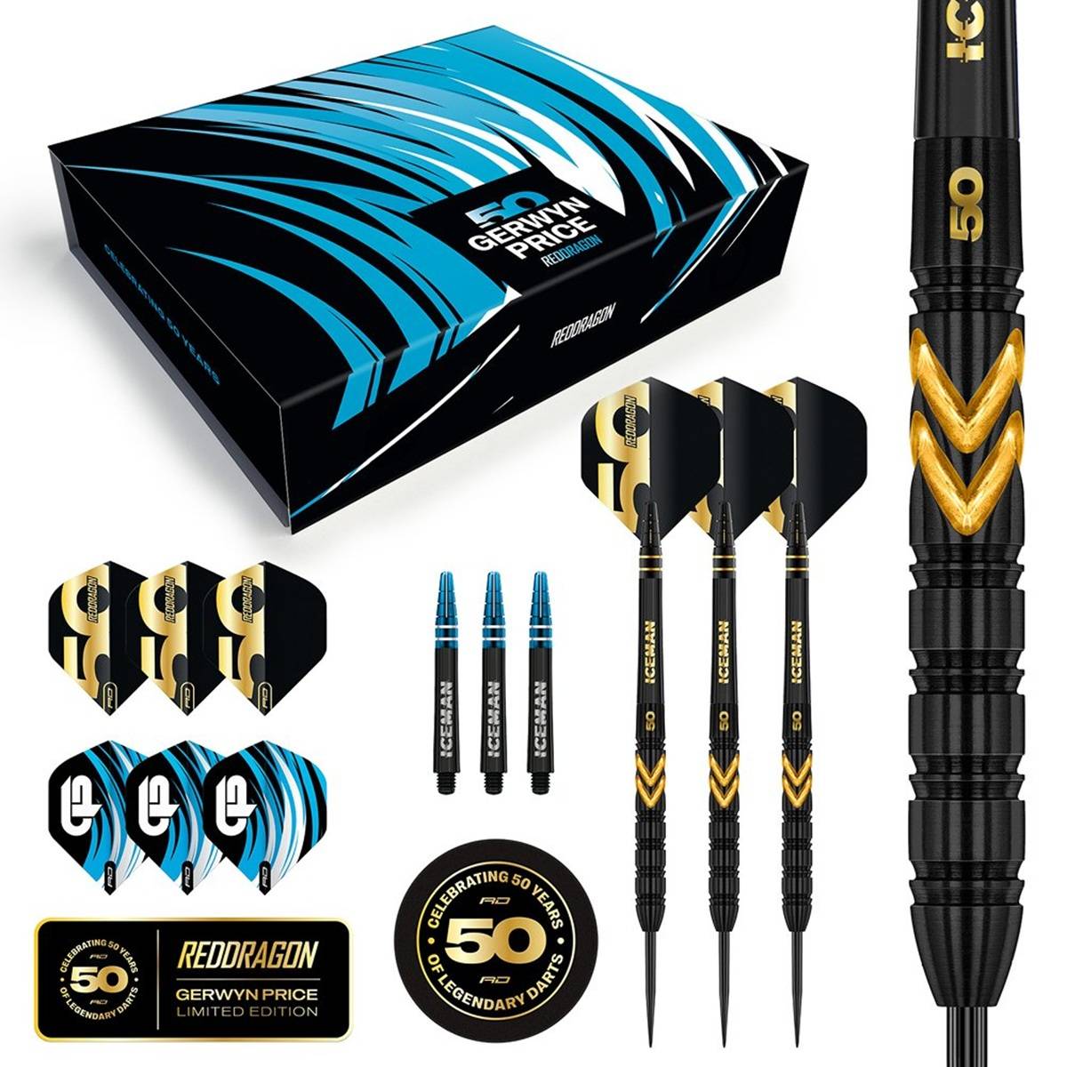 Reddragon Gerwyn Price 50 Years Limited Edition 90% Steeldarts 23