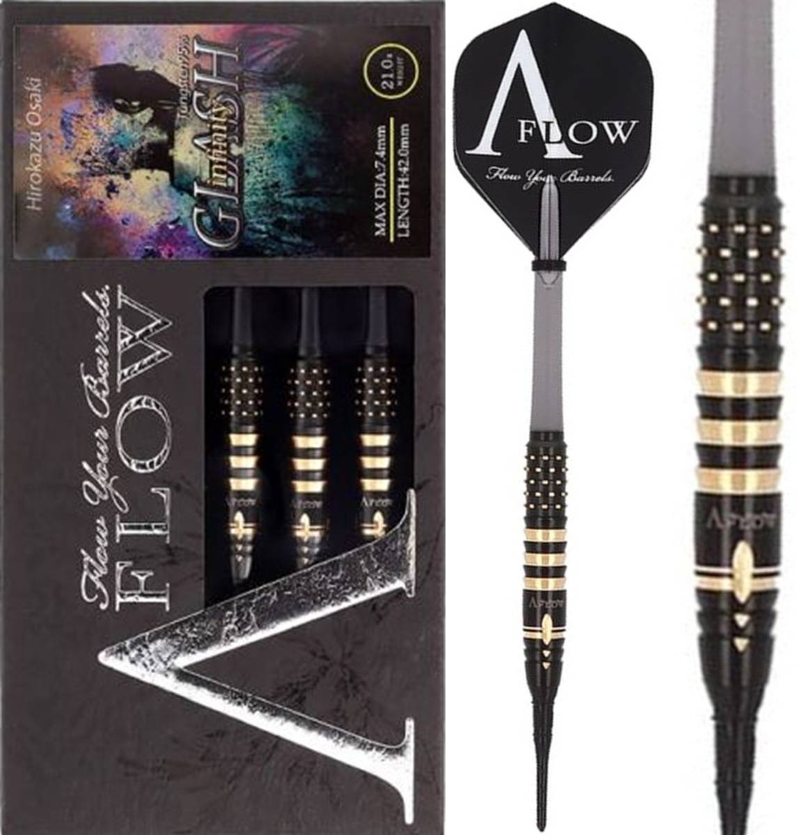 Dynasty Black Line CT GLASH infinity HIROKAZU OSAKI 95% Softdarts