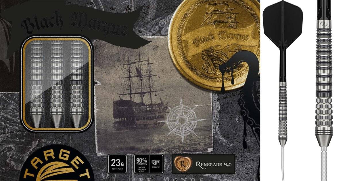Target Black Marque Renegade 4.0 90% Swiss Points Steeldarts 23/25 Gramm Steeldarts