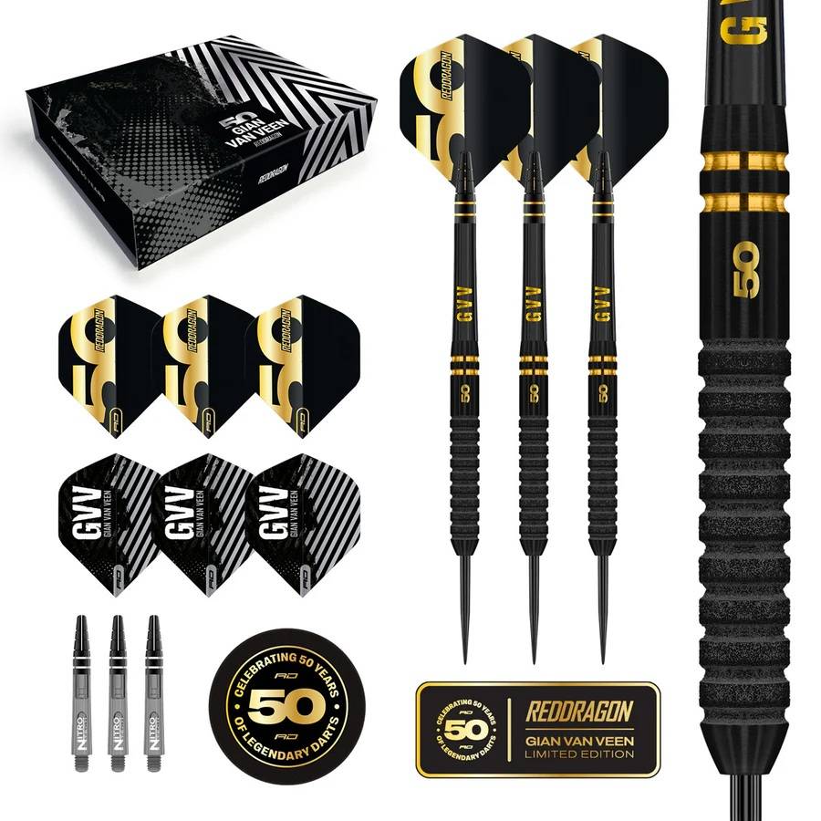 Reddragon Gian van Veen 50 Years Limited Edition 90% Steeldarts 21 Gramm  Steeldarts