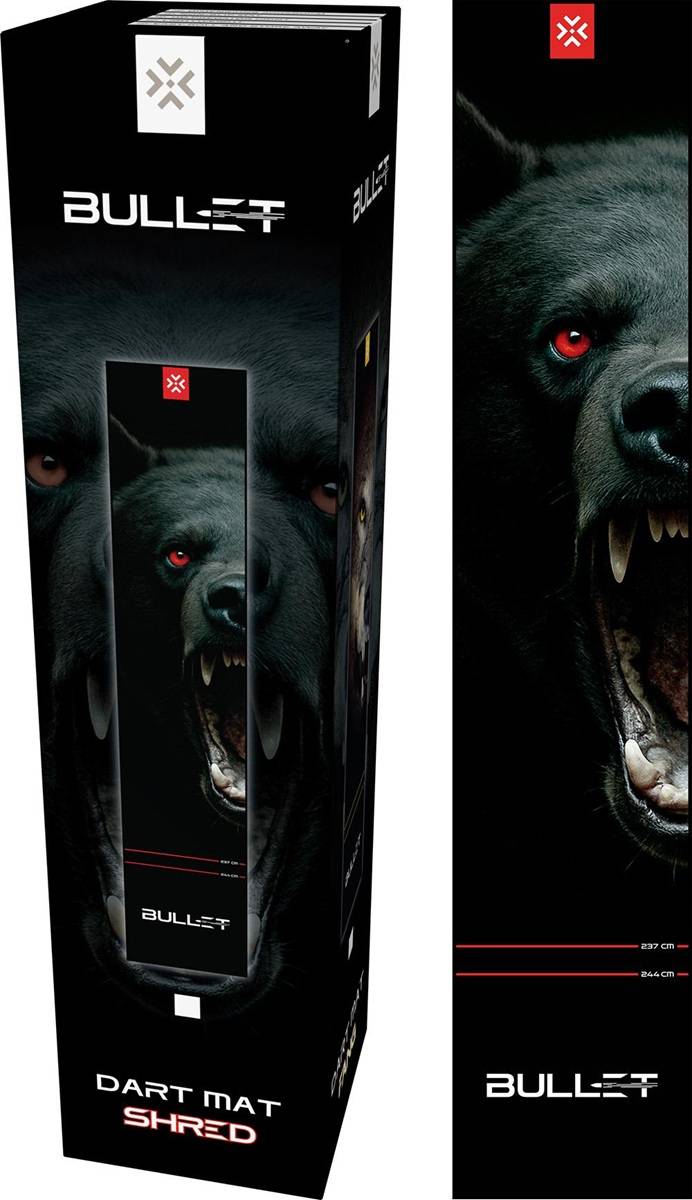Bullet Shred Dart Mat 300x60 cm Dartteppich Matte Dart Schutzmatte