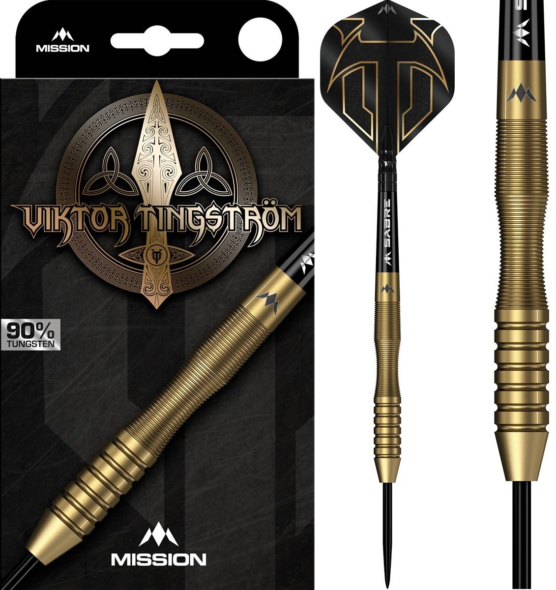 Mission Viktor Tingström 90% Steeldarts 22/24 Gramm Steeldarts