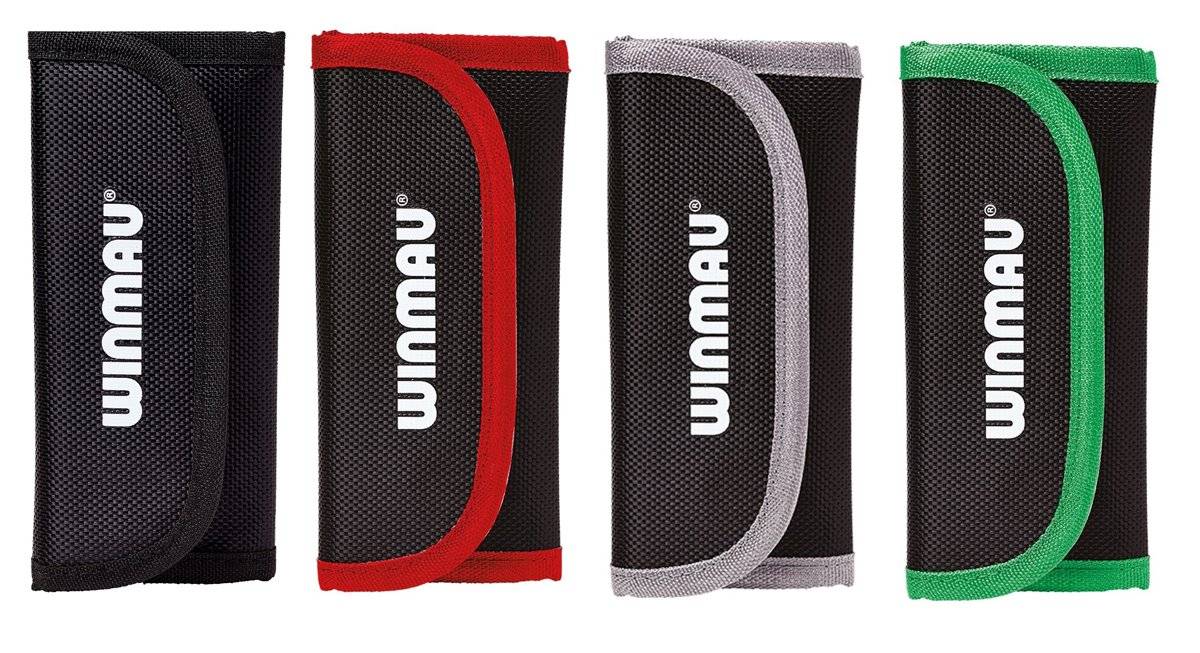 Winmau Tri-Fold Plus Dart Tasche schwarz rot grün silber Dart Tasche