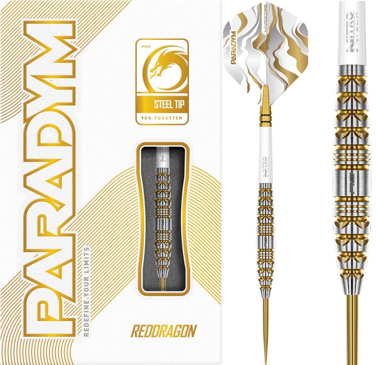 Reddragon Paradym Gold Torpedo 90% Steeldarts 23/25 Gramm Steeldarts