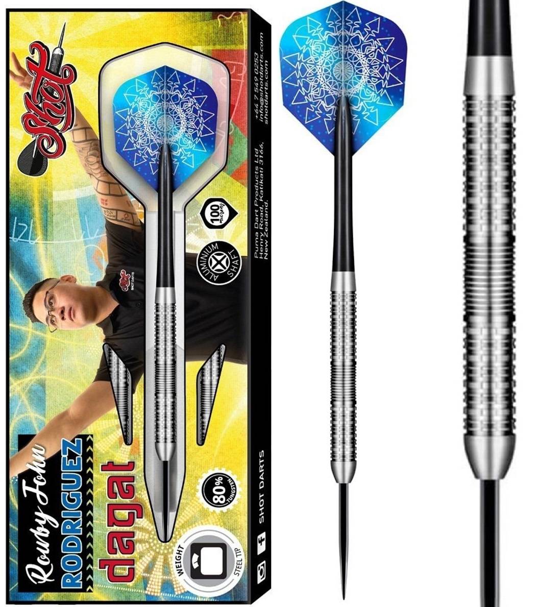 Short Rowby-John Rodriguez Dagat Steeldarts 80% 21/23/25 Gramm Steeldarts