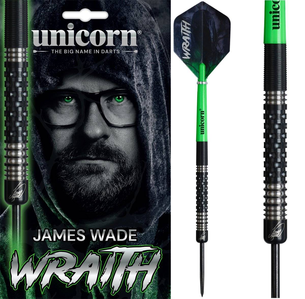 Unicorn Wraith James Wade P2 90% Steeldarts 20/22/24 Gramm Steeldarts