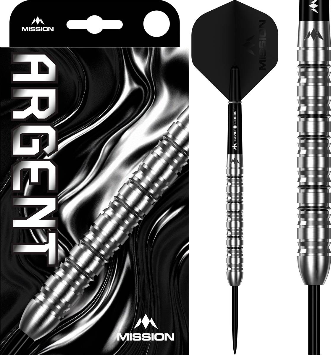Mission Argent Silver 90% Steeldarts 22/24 Gramm Steeldarts