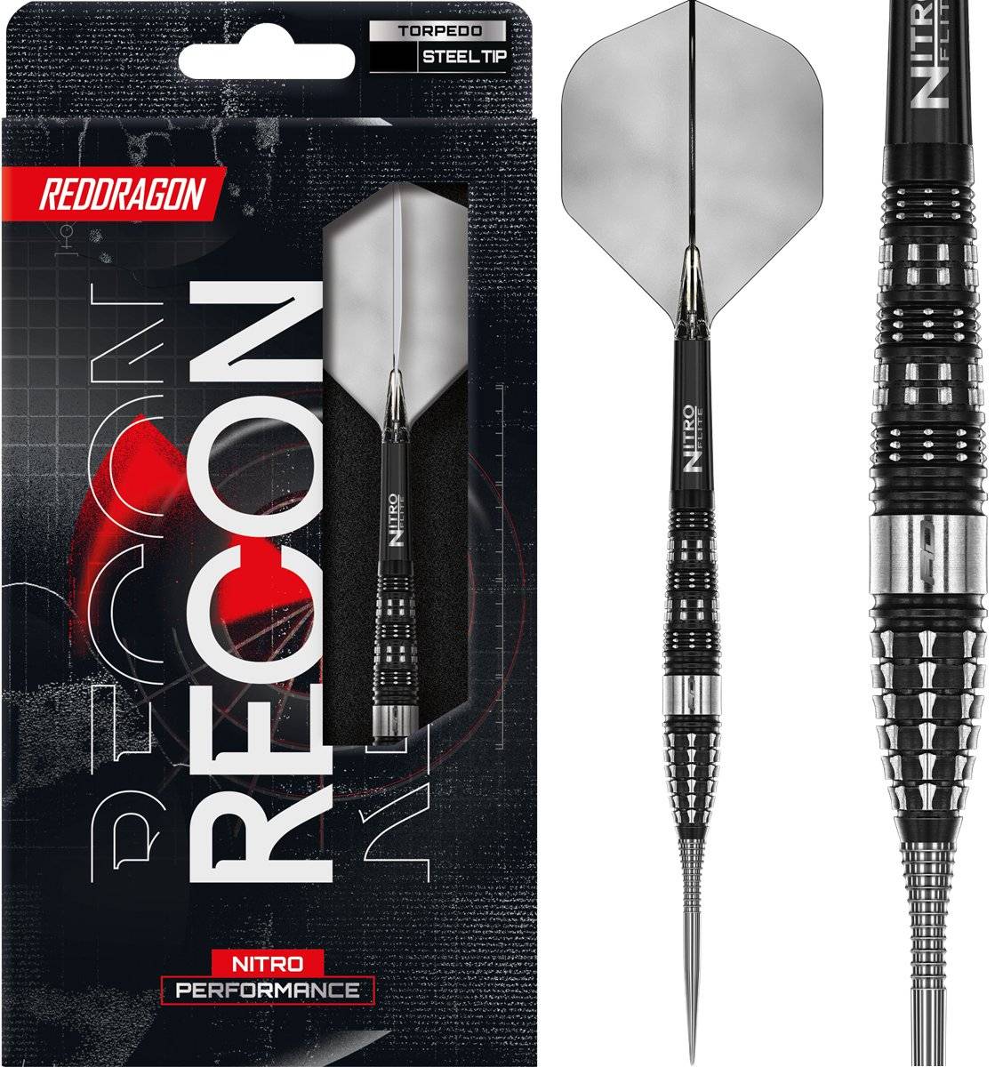 Reddragon Recon Torpedo 90% Steeldarts 23/25 Gramm Steeldarts