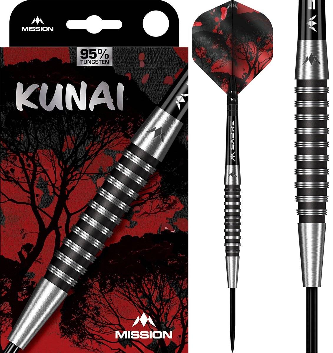 Mission Kunai 95% Steeldarts 23/25 Gramm Steeldarts